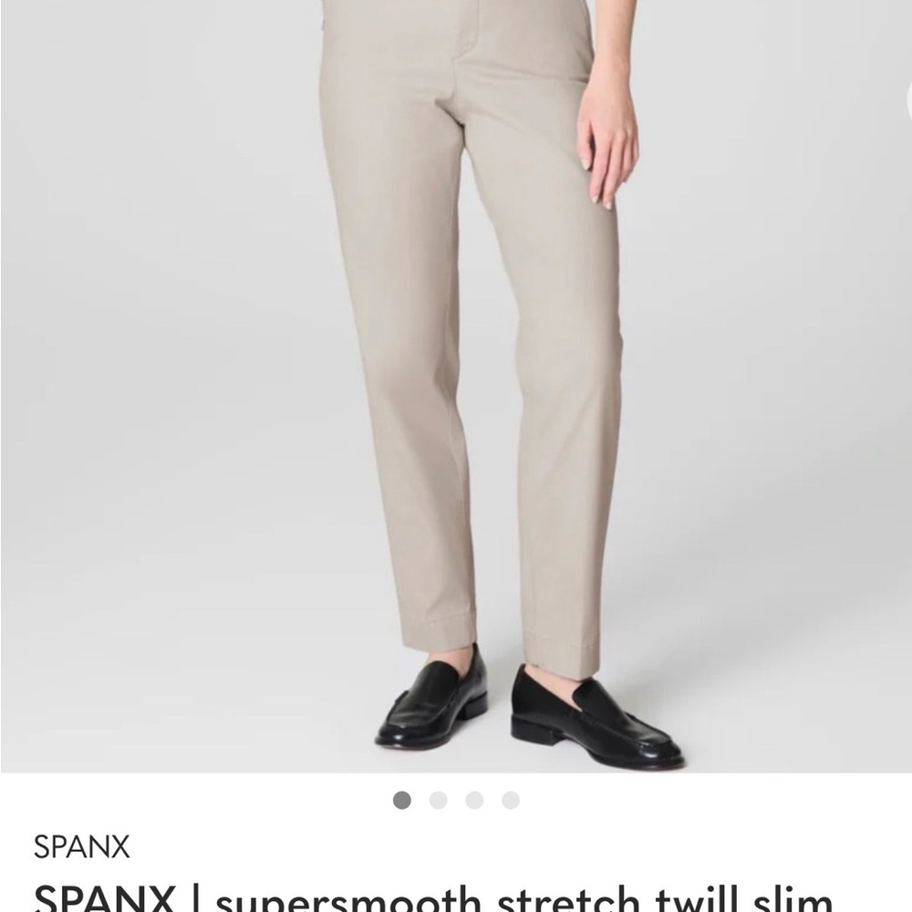 SPANX Supersmooth Stretch Twill Slim Ankle Pants in Bone